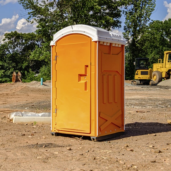 how often are the porta potties cleaned and serviced during a rental period in Pisgah IA